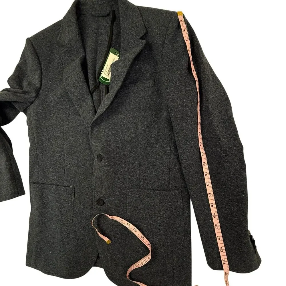 NEW Artefact Knit Blazer Heathered Blue Men Size Medium Jacket Academia Preppy
